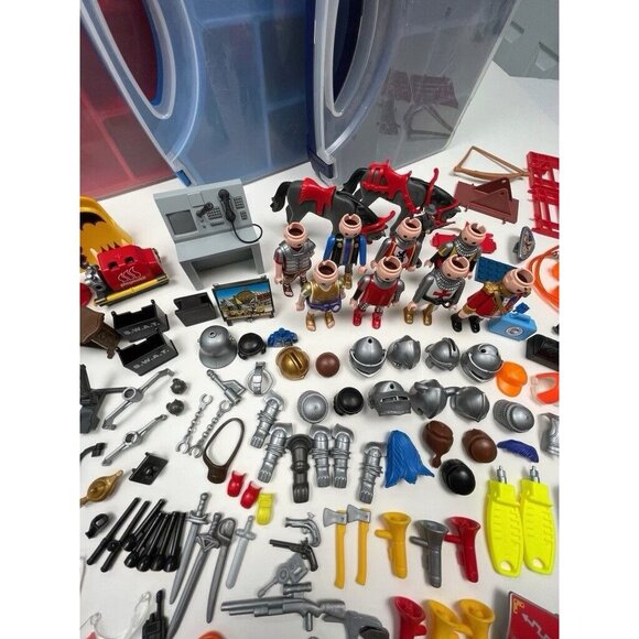 Huge VTG PLAYMOBIL LOT 179+ Figures Accessories & Cases S.W.A.T. Police Knight - Picture 6 of 9